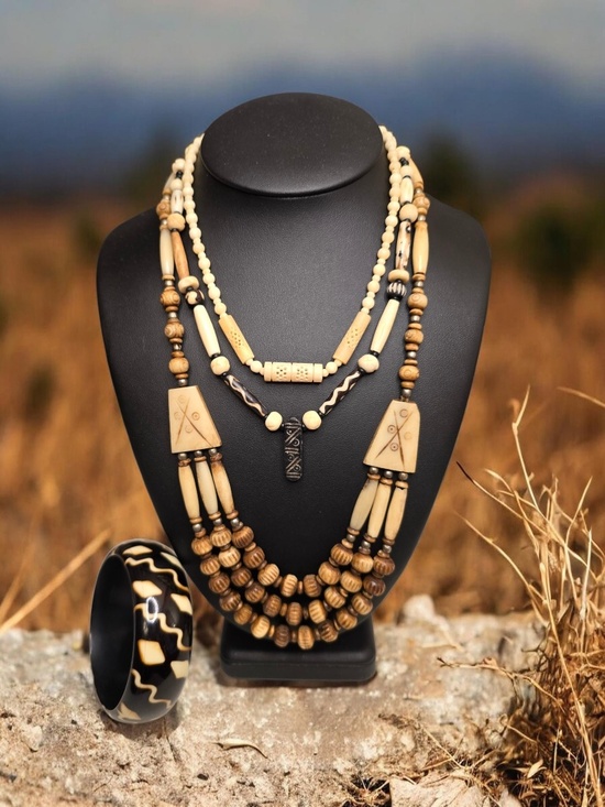 Jewelry - Bone Bundle - 3 Necklaces, 1 Bangle